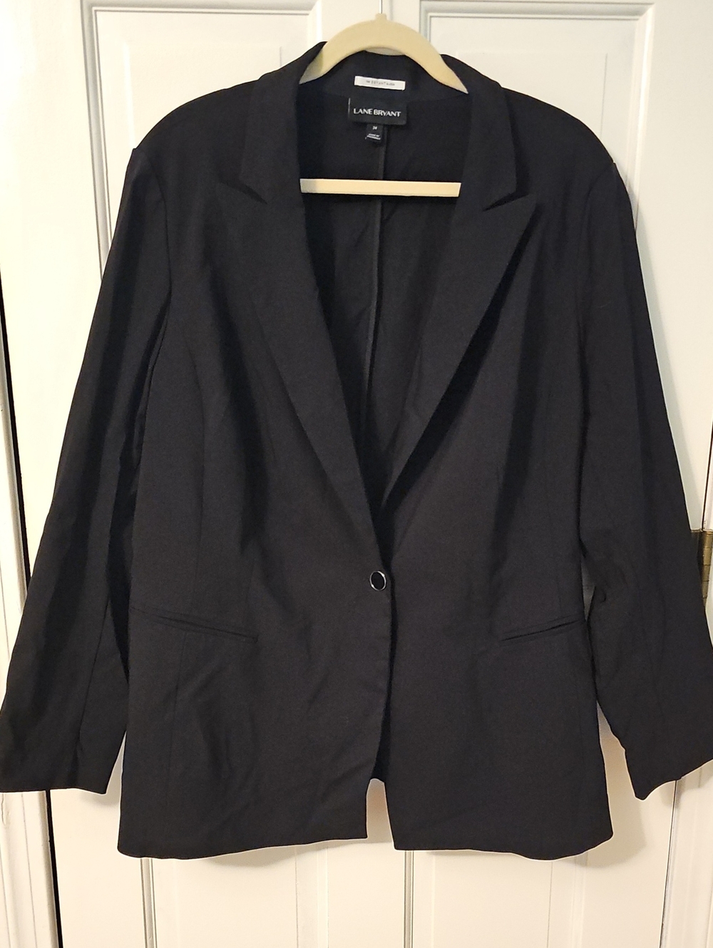 Lane Bryant Black Tailored Single-Button Blazer